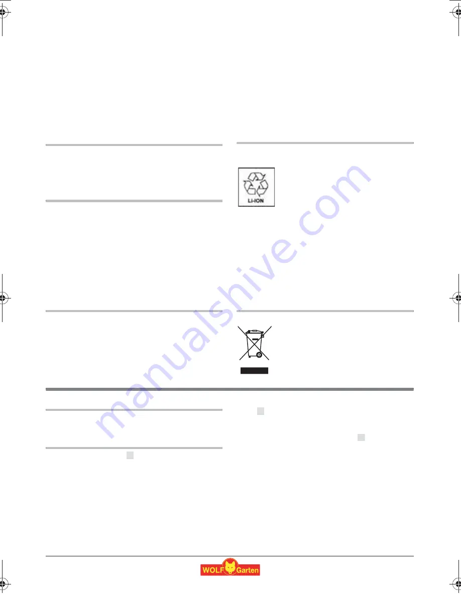 Wolf Garten Li-Ion Power 100 Original Operating Instructions Download Page 73