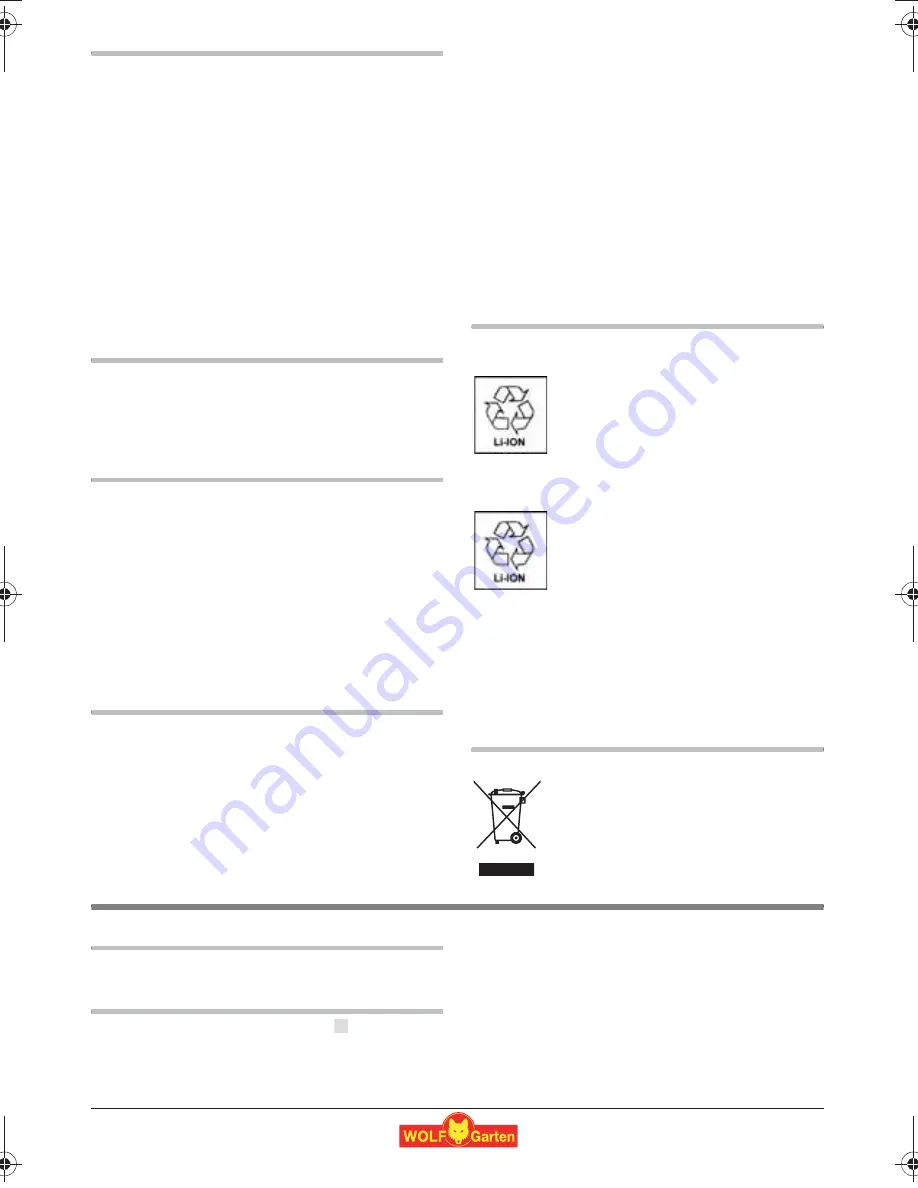 Wolf Garten Li-Ion Power 100 Original Operating Instructions Download Page 87