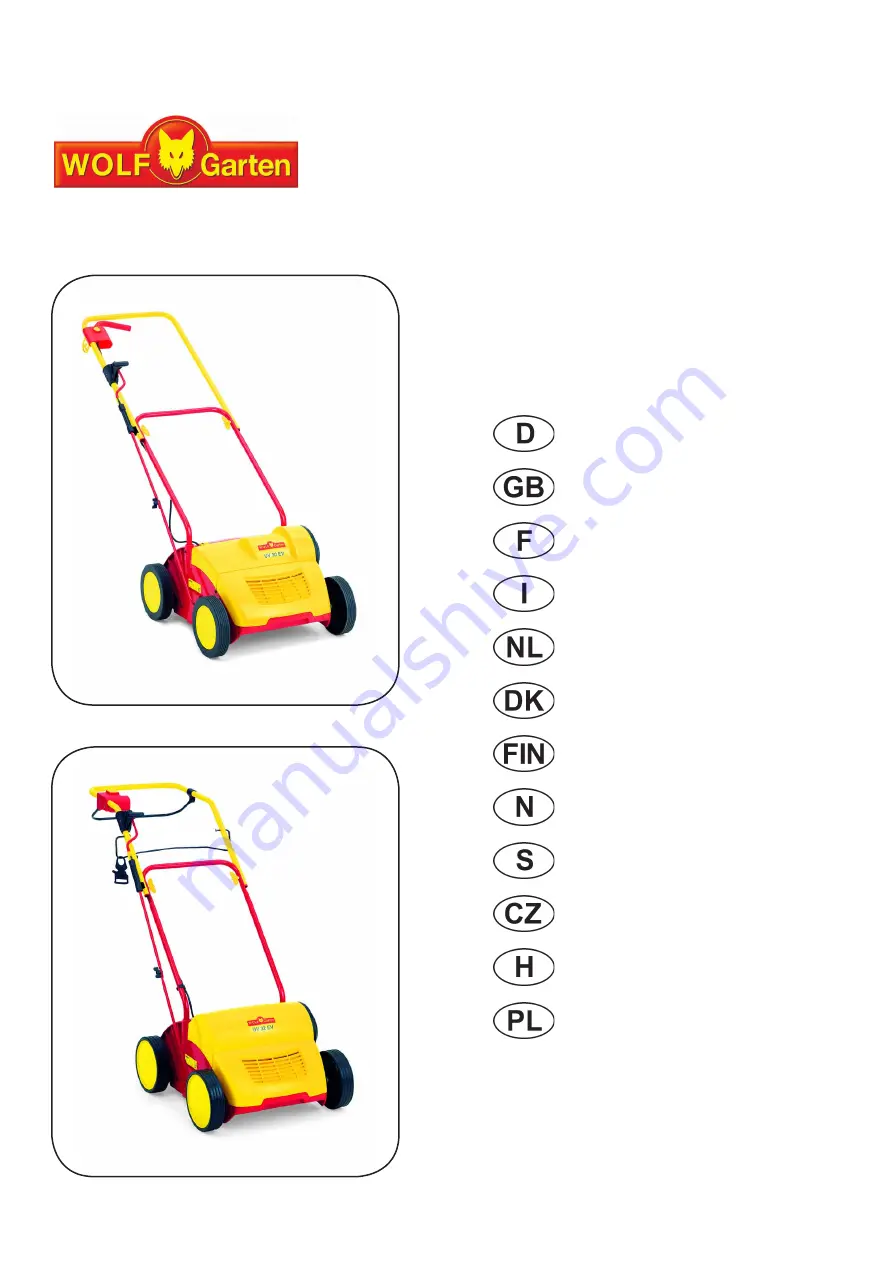 Wolf Garten UV 30 EV Скачать руководство пользователя страница 1