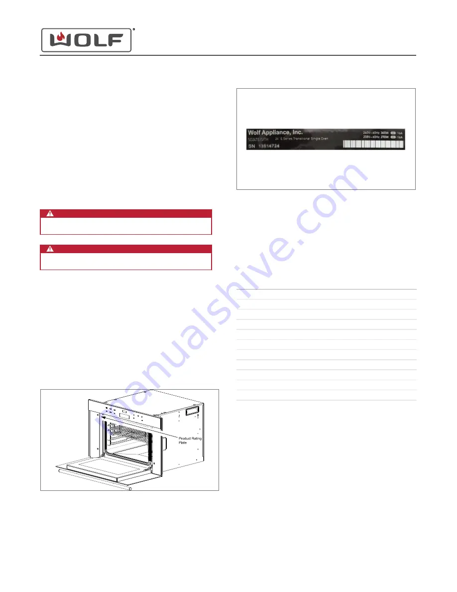 Wolf E Series Service Manual Download Page 2