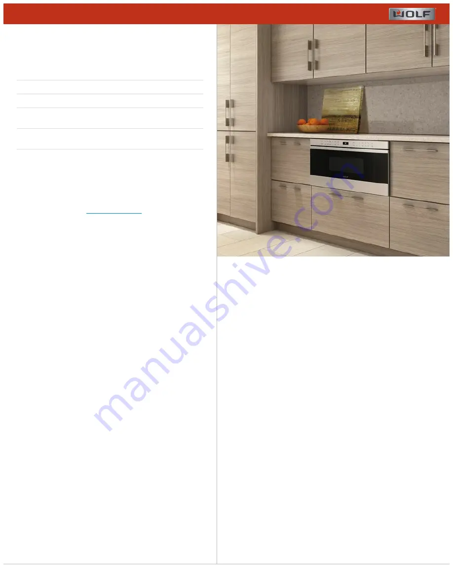 Wolf MD30TES Quick Start Manual Download Page 1