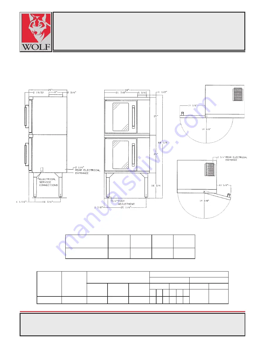 Wolf WKEHC2 Specification Sheet Download Page 2