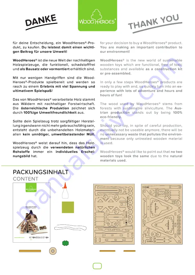 WoodHeroes Trebuchet 1004 Quick Start Manual Download Page 2