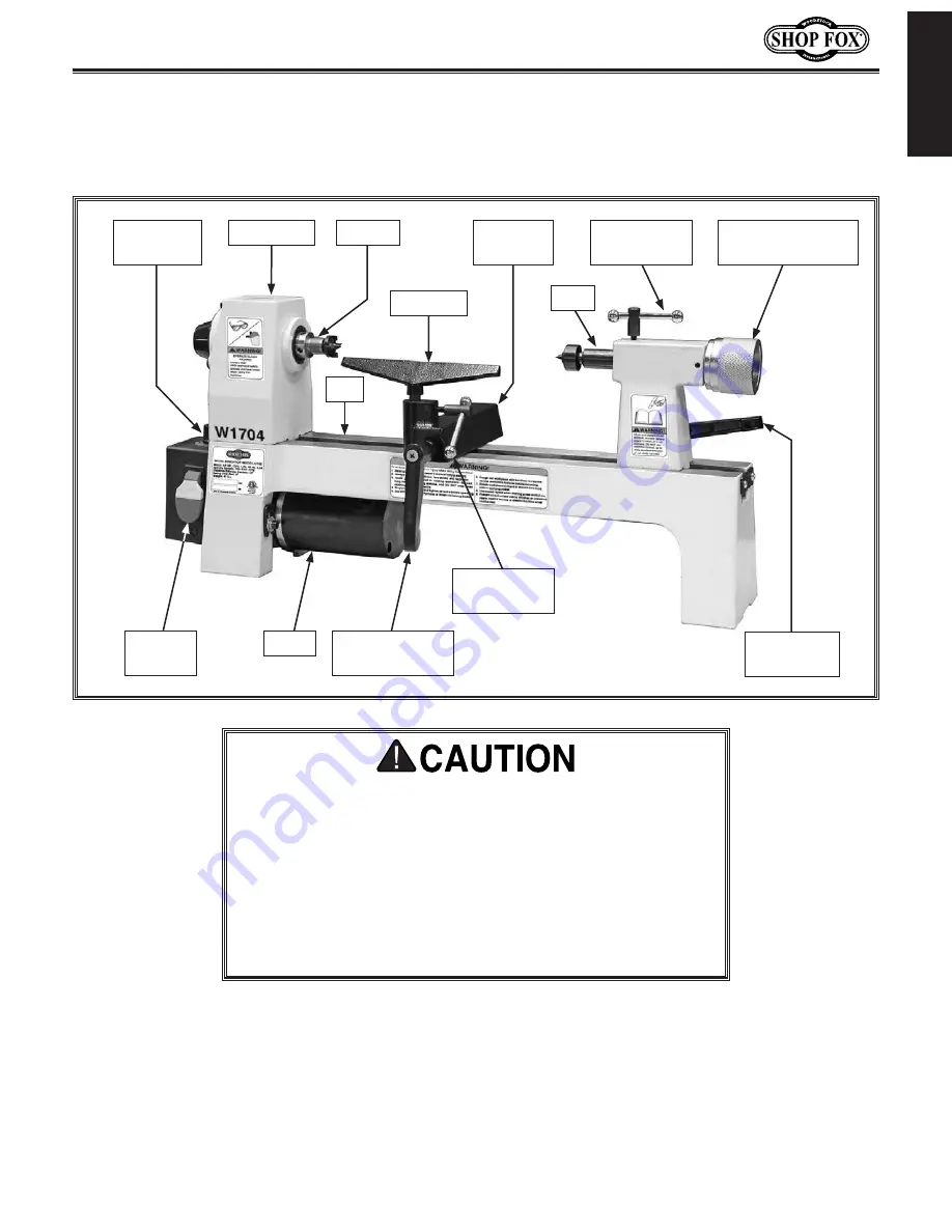 Woodstock SHOP FOX W1704 Owner'S Manual Download Page 7