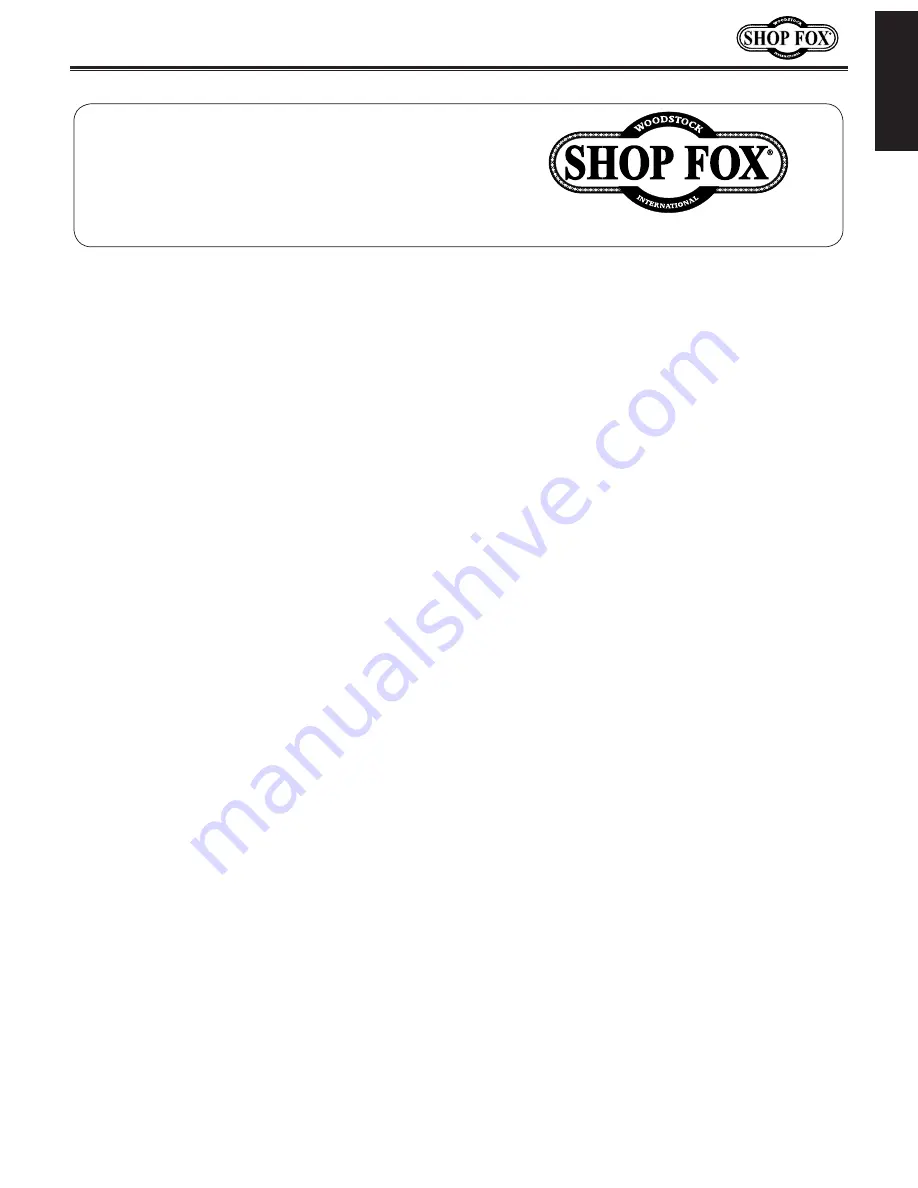 Woodstock SHOP FOX W1752 s Скачать руководство пользователя страница 5