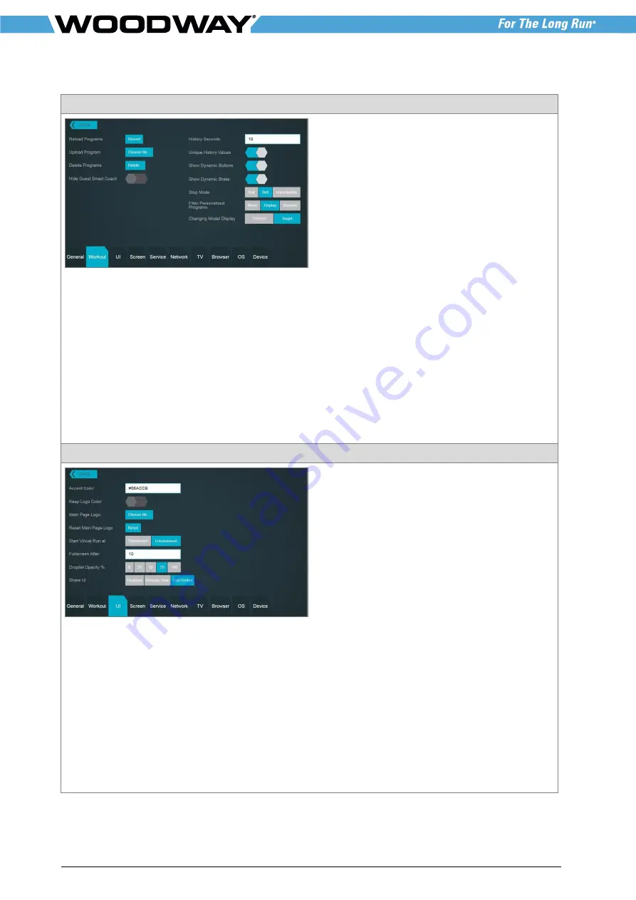 Woodway ProSmart Console 10.1