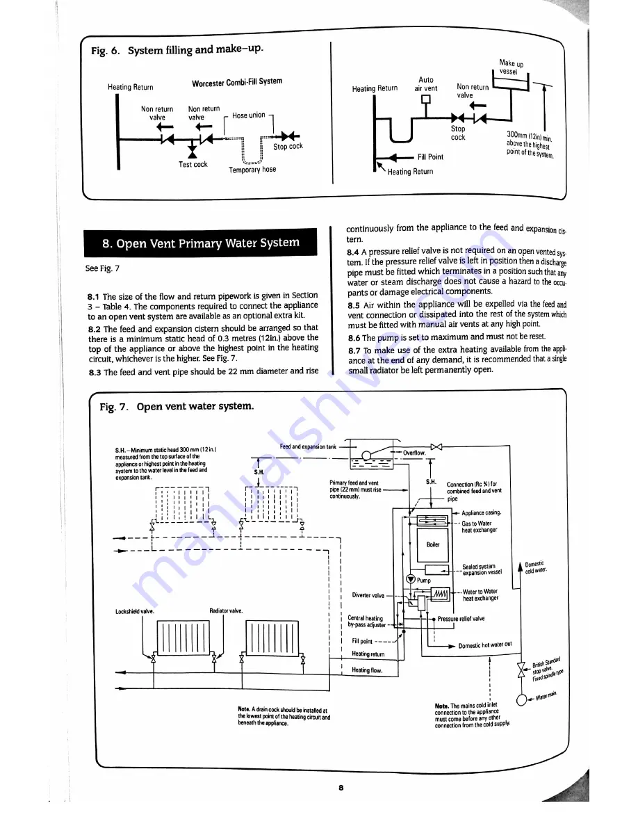 Worcester 240 Combi RSF Installation And Servicing Instructions Download Page 8