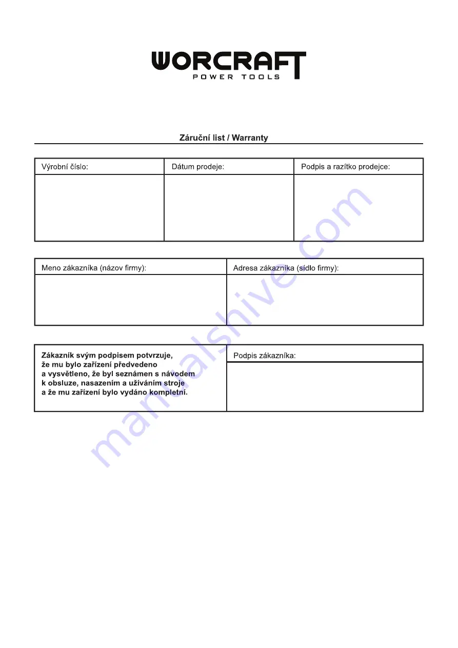 Worcraft PROFESSIONAL CPVC-S20Li Instruction Manual Download Page 22