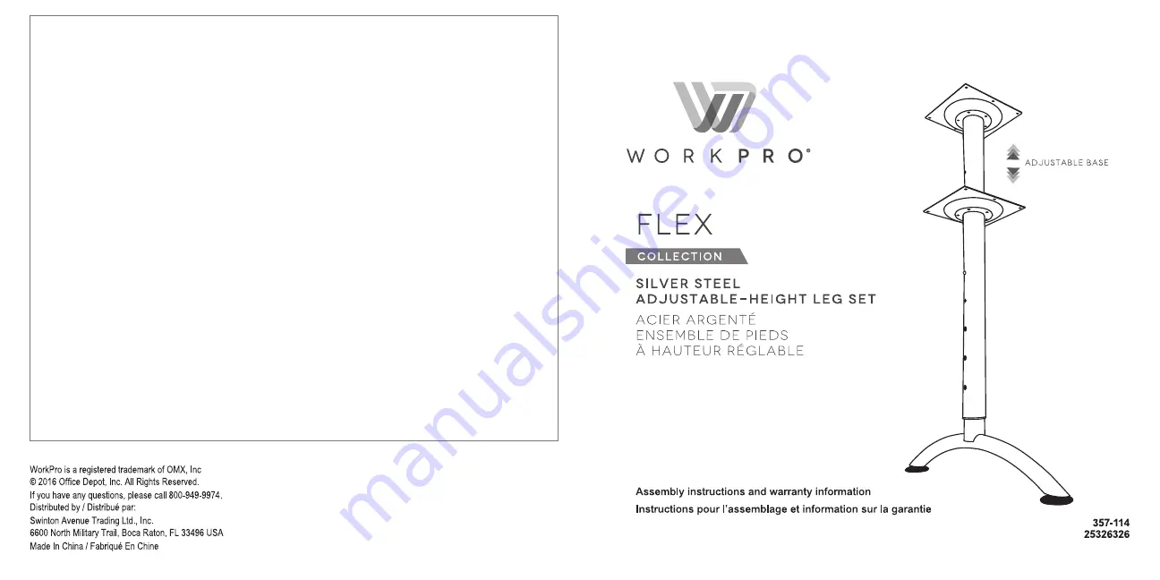 Work Pro FLEX 357-114 Assembly Instructions Download Page 1