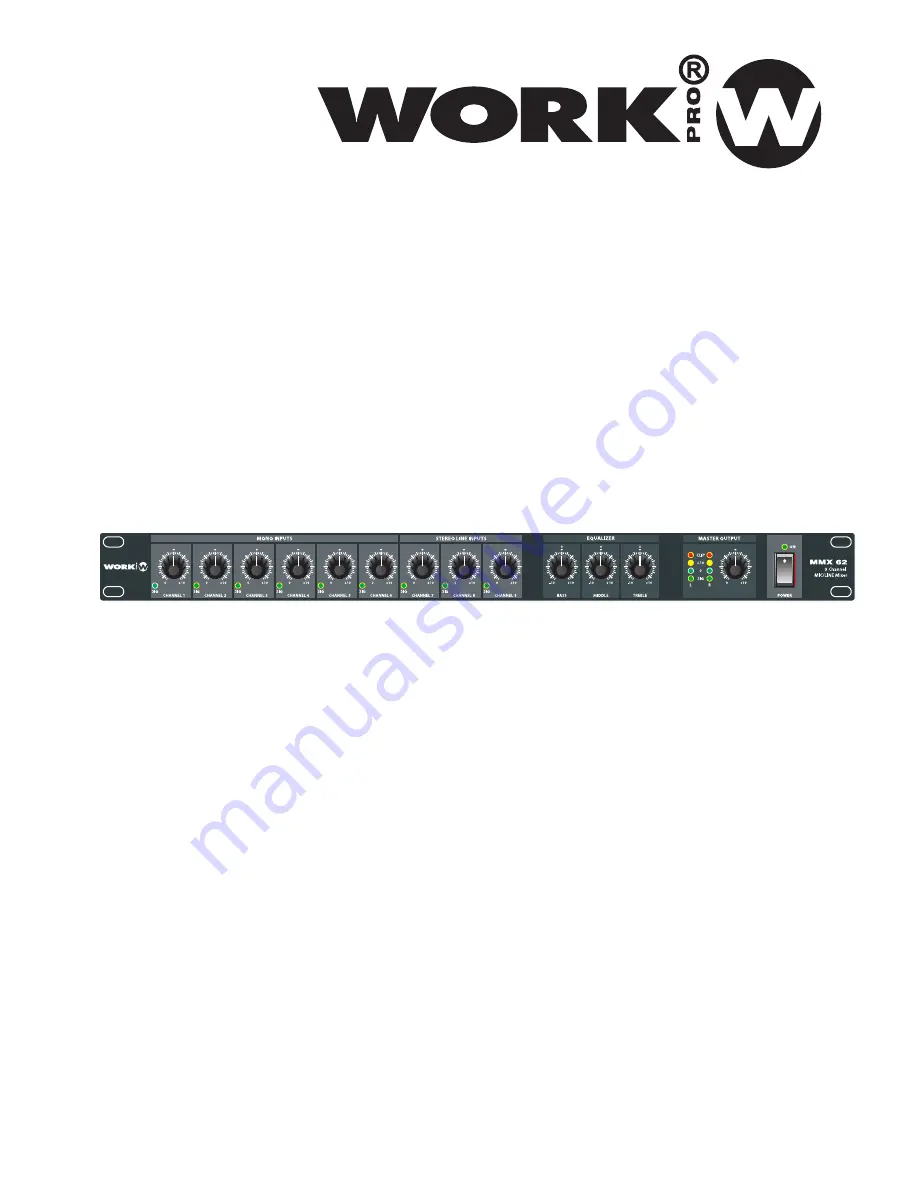 Work Pro MMX 62 User Manual Download Page 1