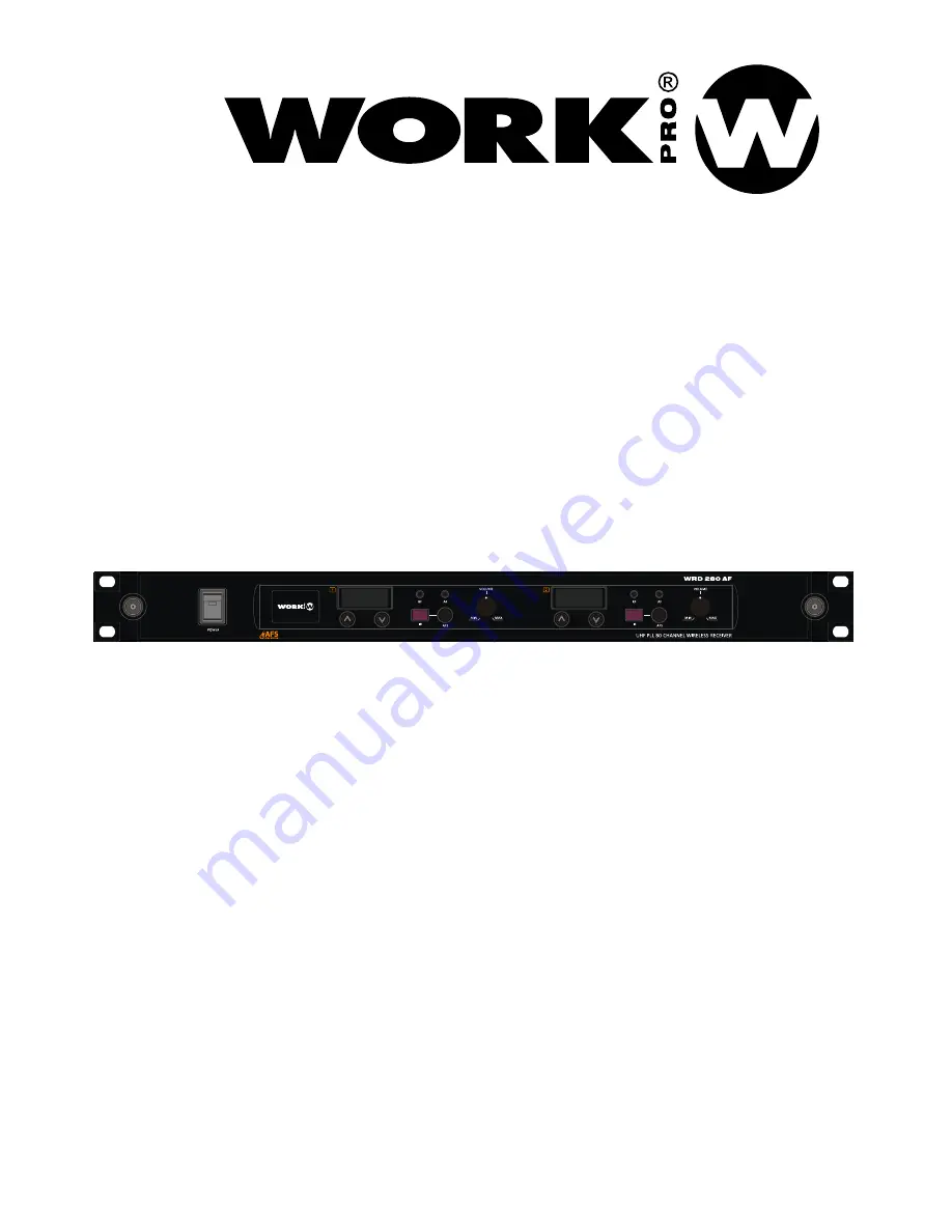 Work Pro WRD 280 AF User Manual Download Page 1