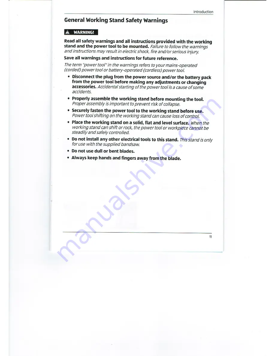 Workzone WWPBS-18 User Manual Download Page 11