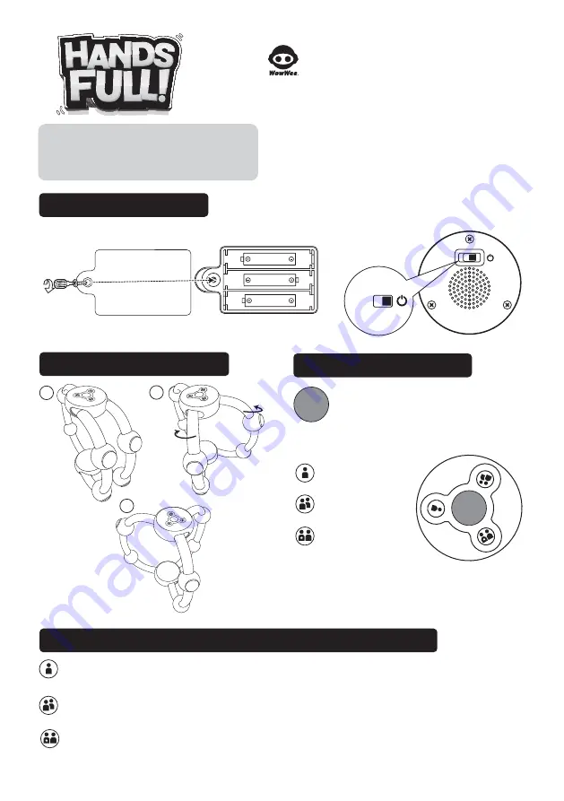 WowWee Hands Full Quick Start Manual Download Page 1