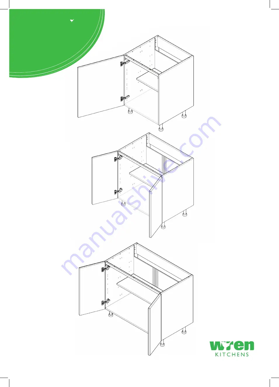 Wren Kitchens BASE UNIT 1000 Assembly Manual Download Page 1