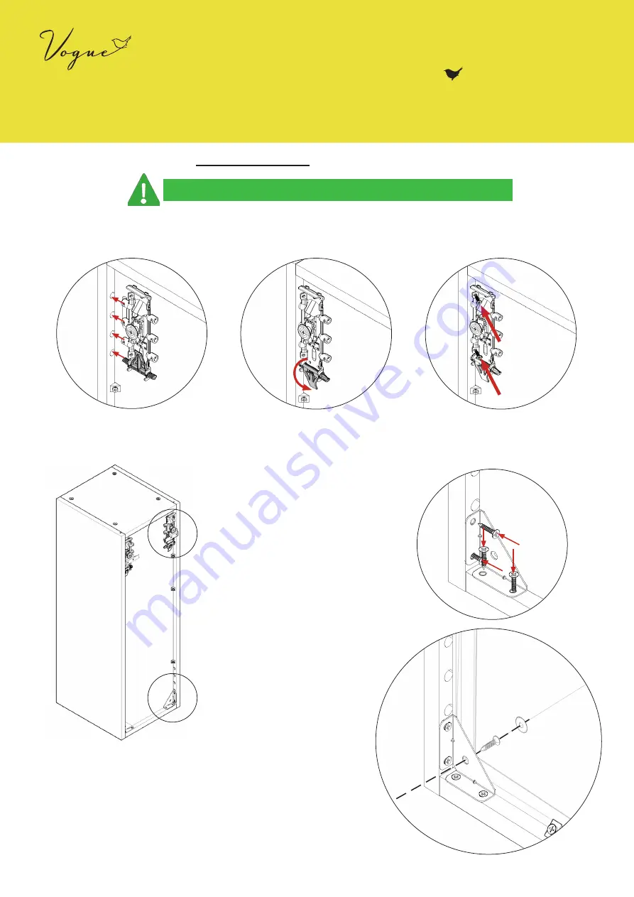 Wren Kitchens Vogue BASE UNIT 150 WALL Assembly Manual Download Page 6