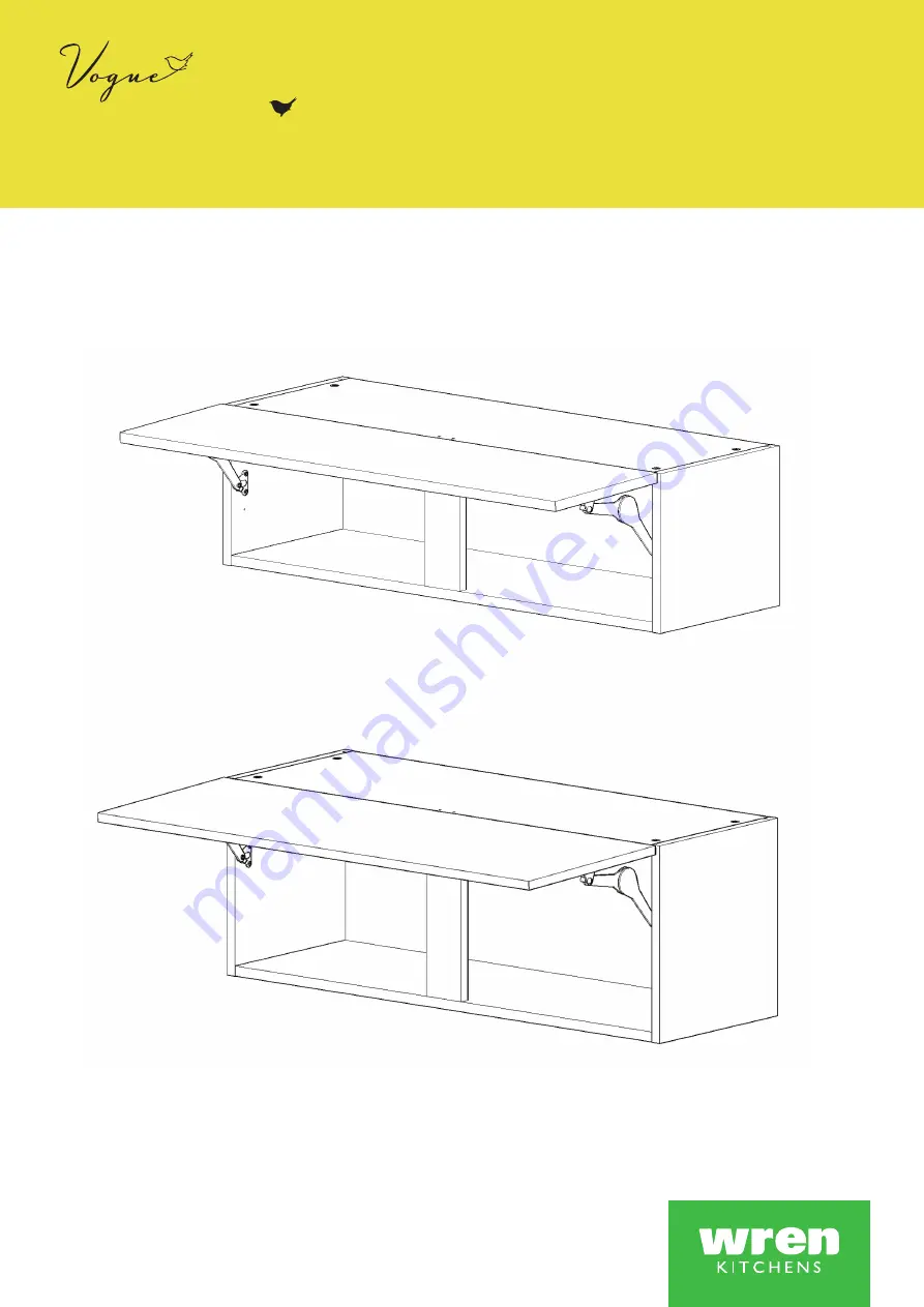 Wren Kitchens Vogue WALL UNIT 1000 Lift Assembly Manual Download Page 1