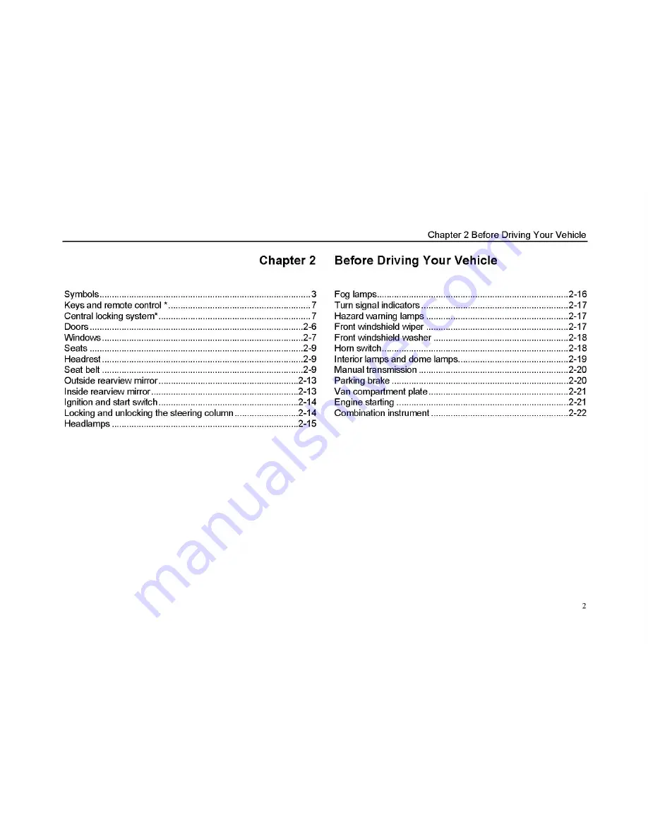 Wuling Sunshine Owner'S Manual Download Page 8