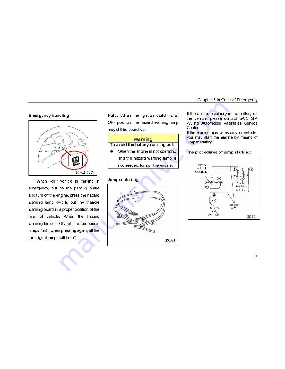 Wuling Sunshine Owner'S Manual Download Page 77