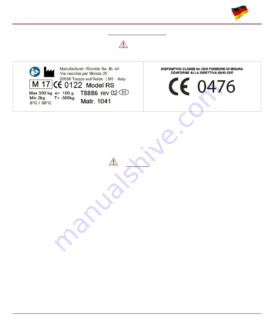 WUNDER RS User Manual Download Page 63