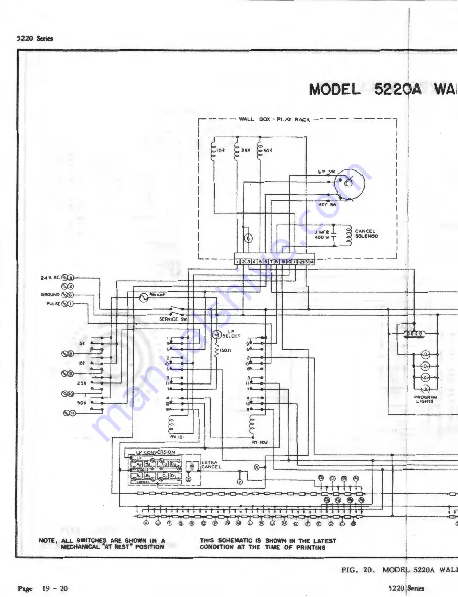 Wurlitzer 259B Скачать руководство пользователя страница 20