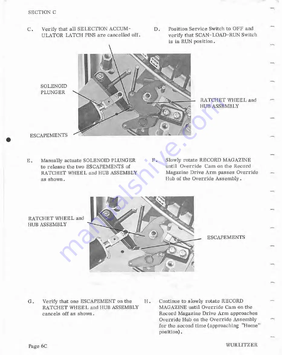 Wurlitzer 3800 Series Service Manual Download Page 30