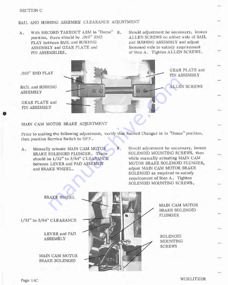 Wurlitzer 3800 Series Service Manual Download Page 38