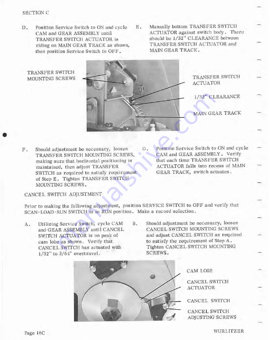 Wurlitzer 3800 Series Service Manual Download Page 40