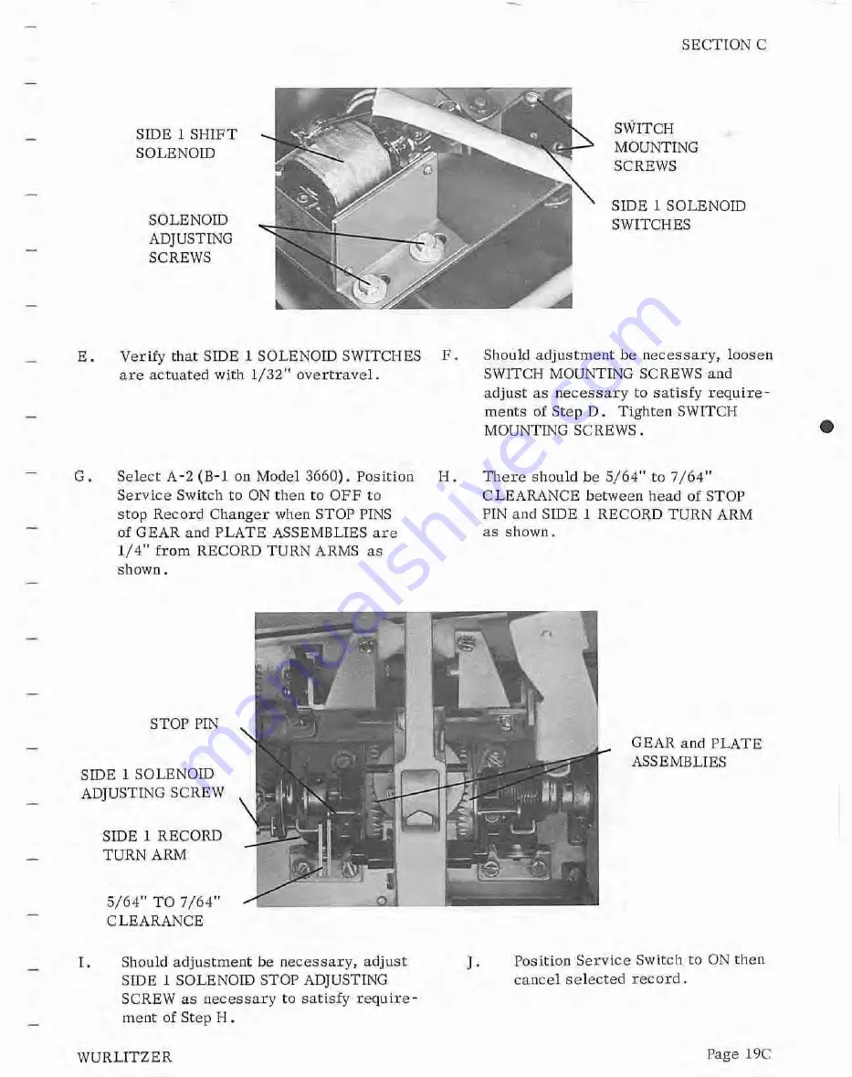 Wurlitzer 3800 Series Service Manual Download Page 43