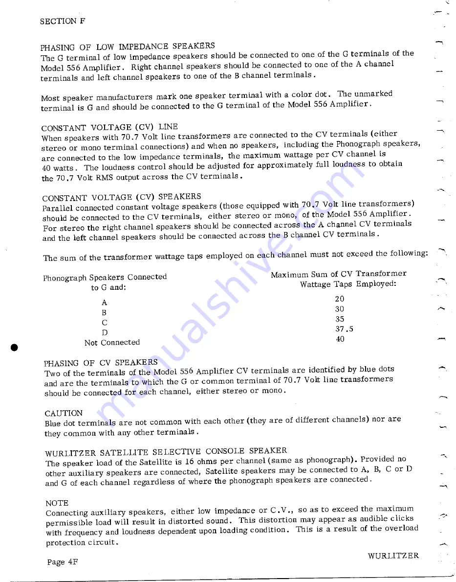 Wurlitzer 3800 Series Service Manual Download Page 96