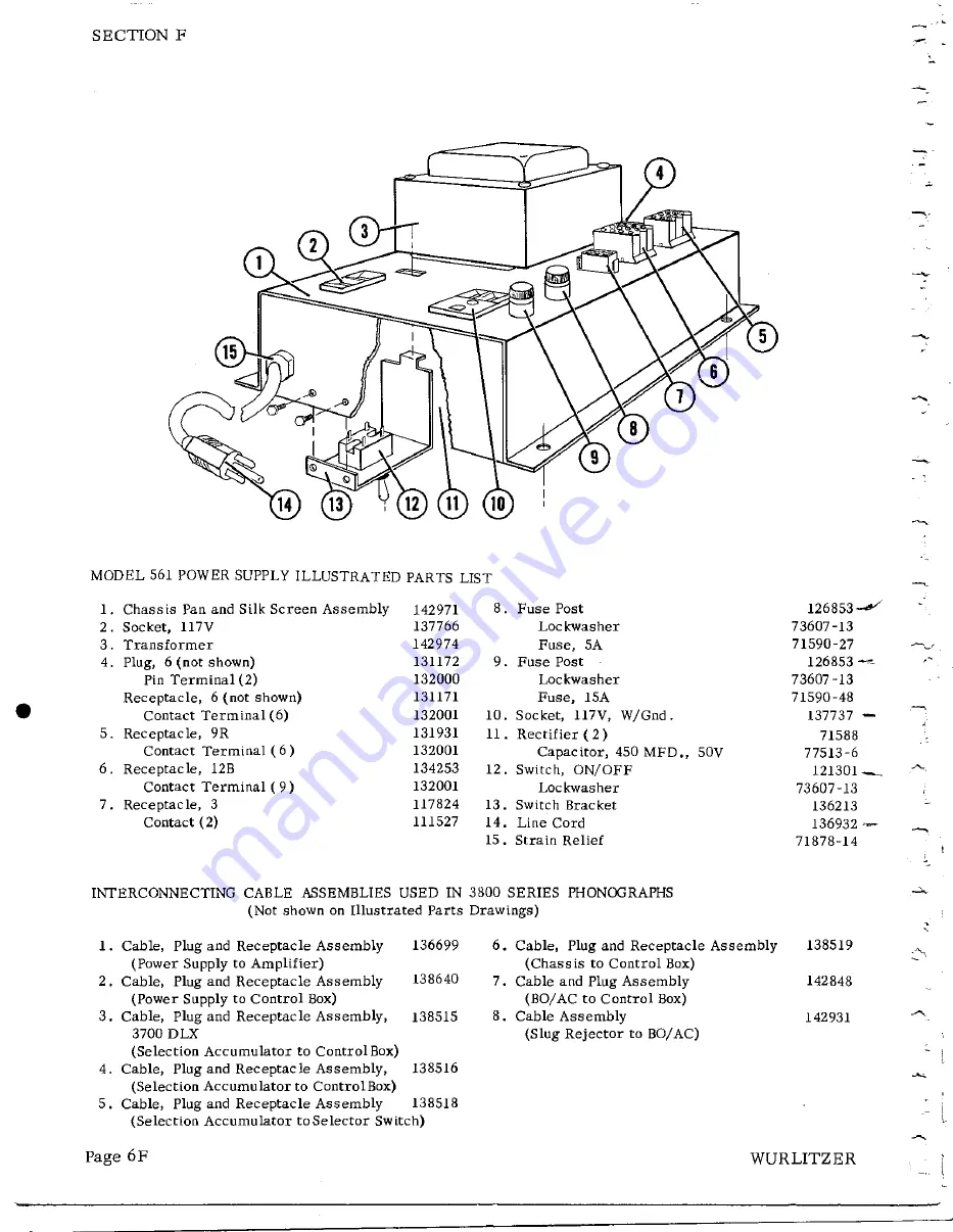 Wurlitzer 3800 Series Скачать руководство пользователя страница 98