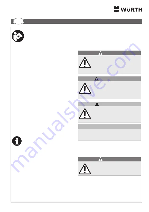 Würth 0702 080 0 Translation Of The Original Operating Instructions Download Page 27