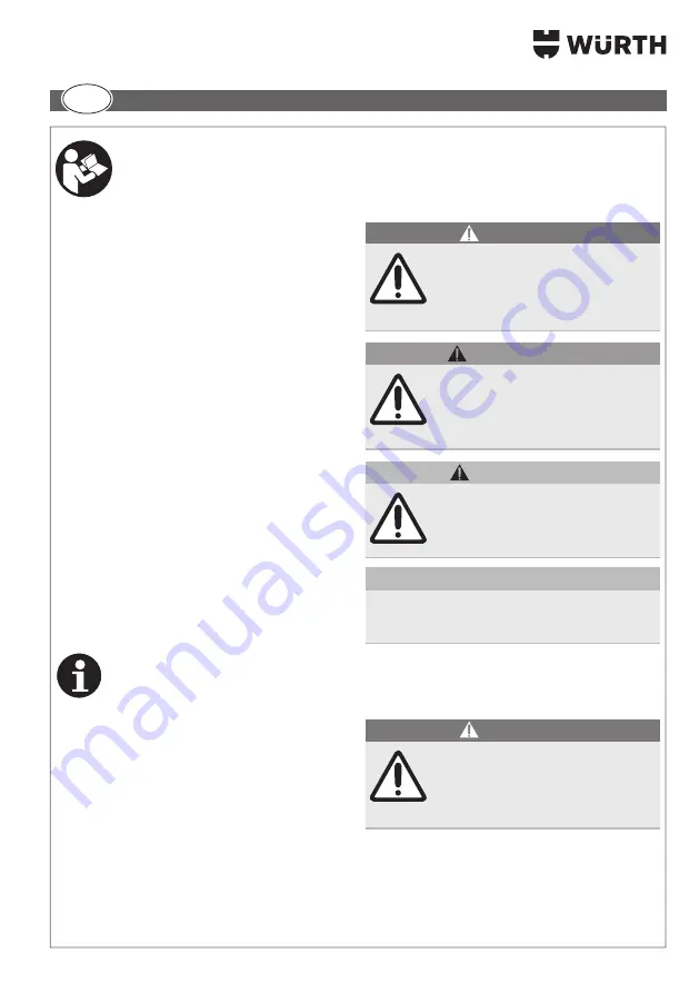 Würth 0702 080 0 Translation Of The Original Operating Instructions Download Page 41