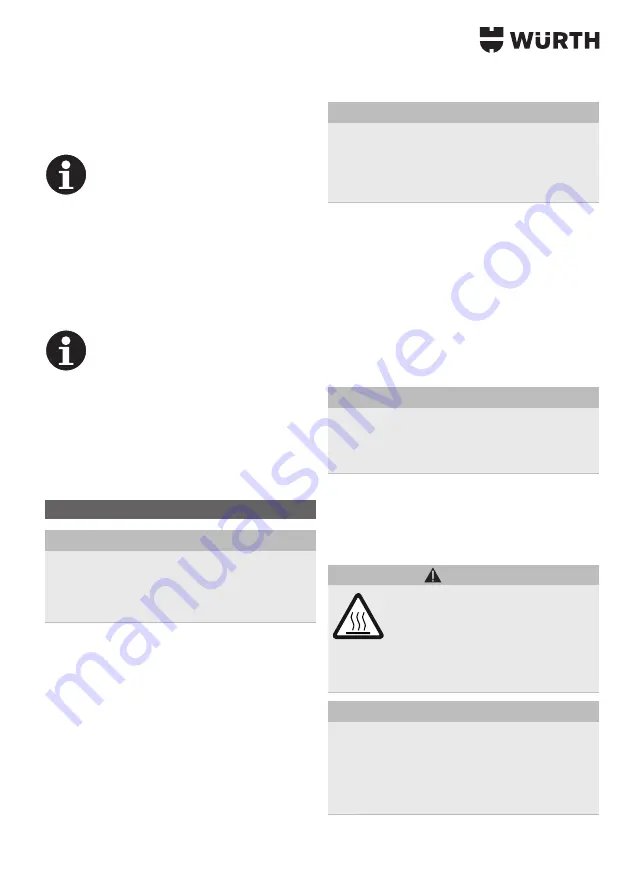 Würth 0702 080 0 Translation Of The Original Operating Instructions Download Page 115