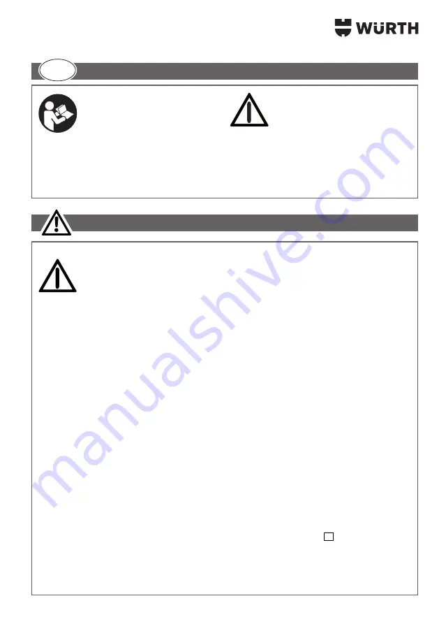 Würth 0702 353 0 Translation Of The Original Operating Instructions Download Page 107