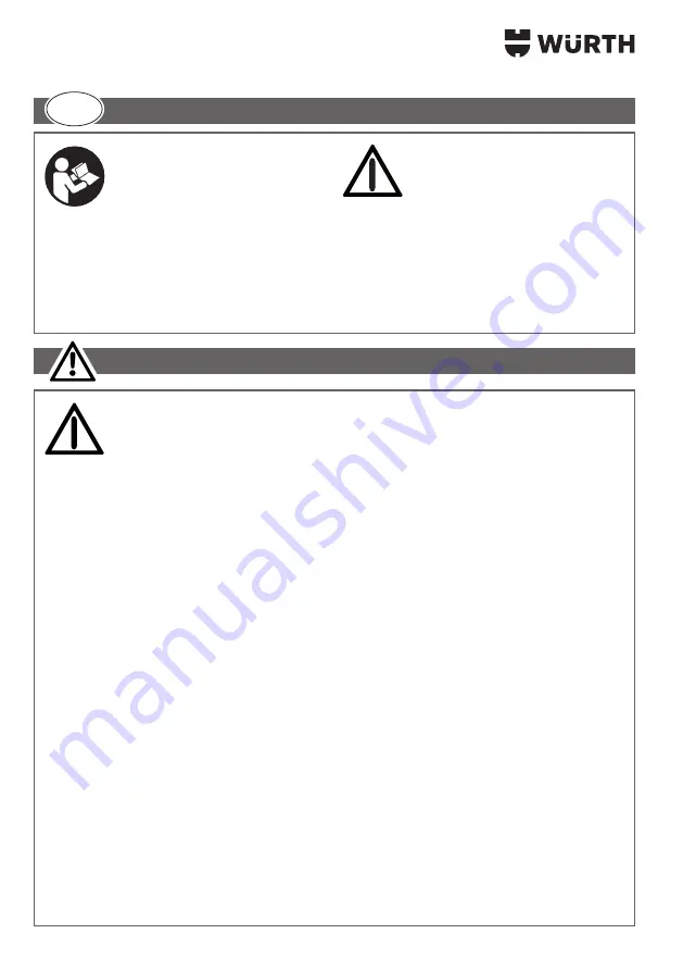 Würth 0702 353 0 Translation Of The Original Operating Instructions Download Page 242