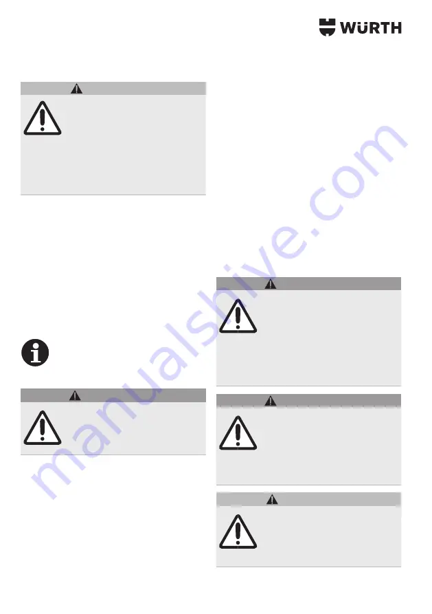 Würth 0864 22 Operating Instructions Manual Download Page 34