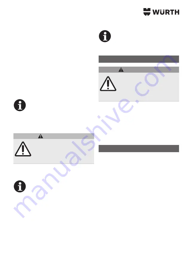 Würth 0864 22 Operating Instructions Manual Download Page 69