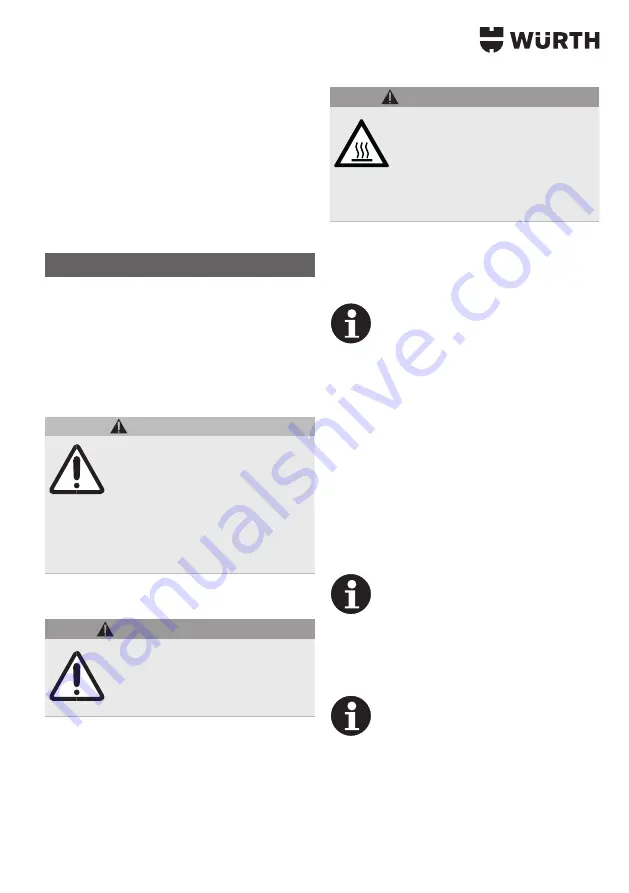 Würth 0864 22 Operating Instructions Manual Download Page 79