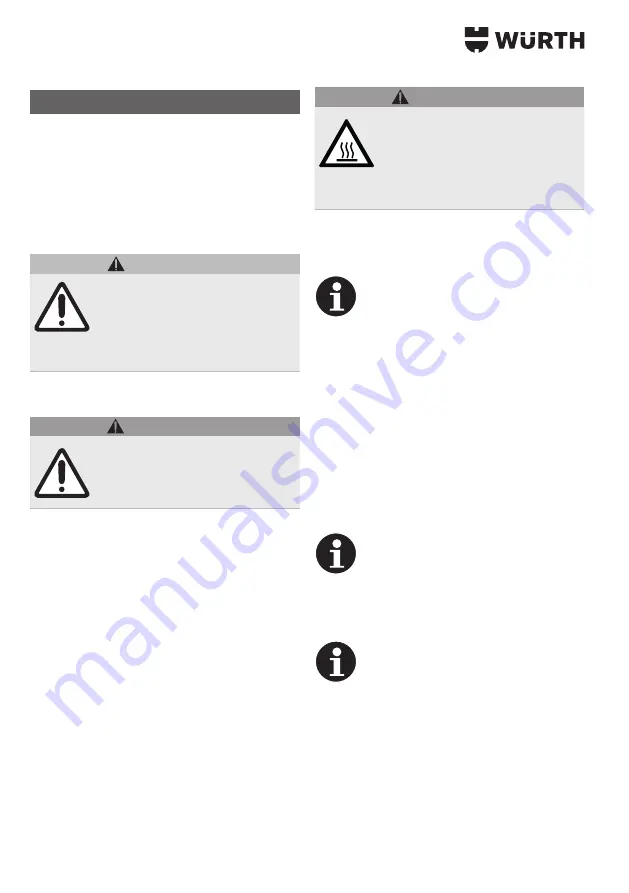 Würth 0864 22 Operating Instructions Manual Download Page 90