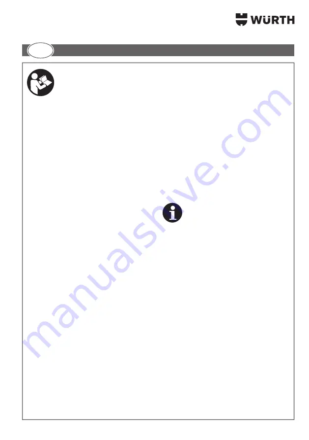 Würth 0864 22 Operating Instructions Manual Download Page 205