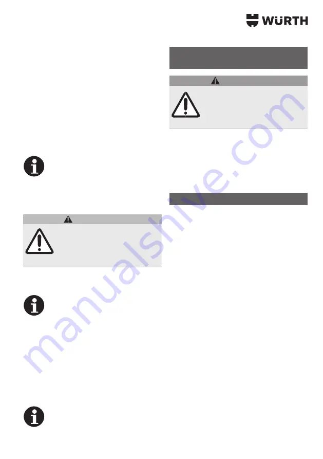 Würth 0864 22 Operating Instructions Manual Download Page 245