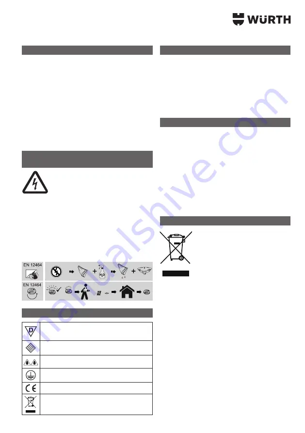 Würth 0981 180 841 Operating Instructions Manual Download Page 69