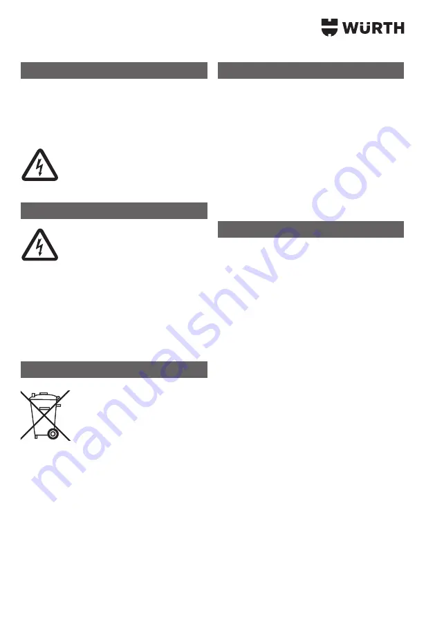 Würth 0981 280 100 Operating Instructions Manual Download Page 24