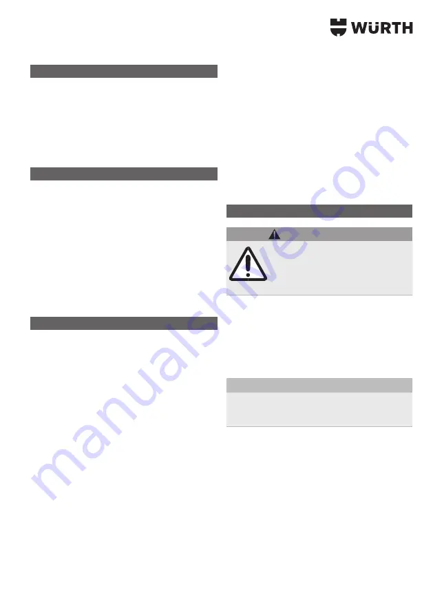 Würth 5700 202 X Operating Instructions Manual Download Page 51