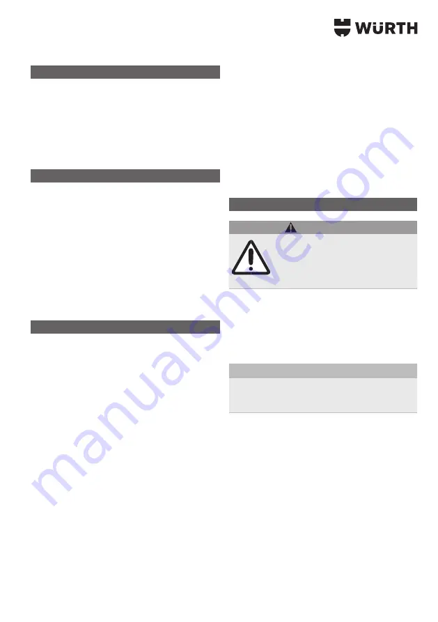 Würth 5700 202 X Operating Instructions Manual Download Page 75