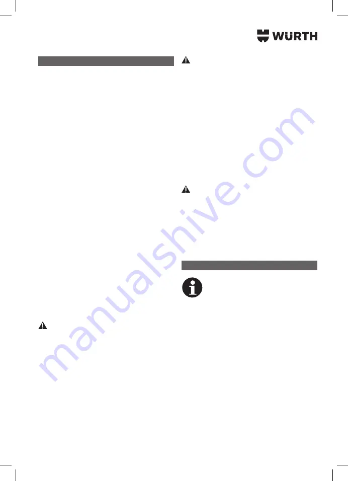 Würth 5701 400 00X Translation Of The Original Operating Instructions Download Page 29