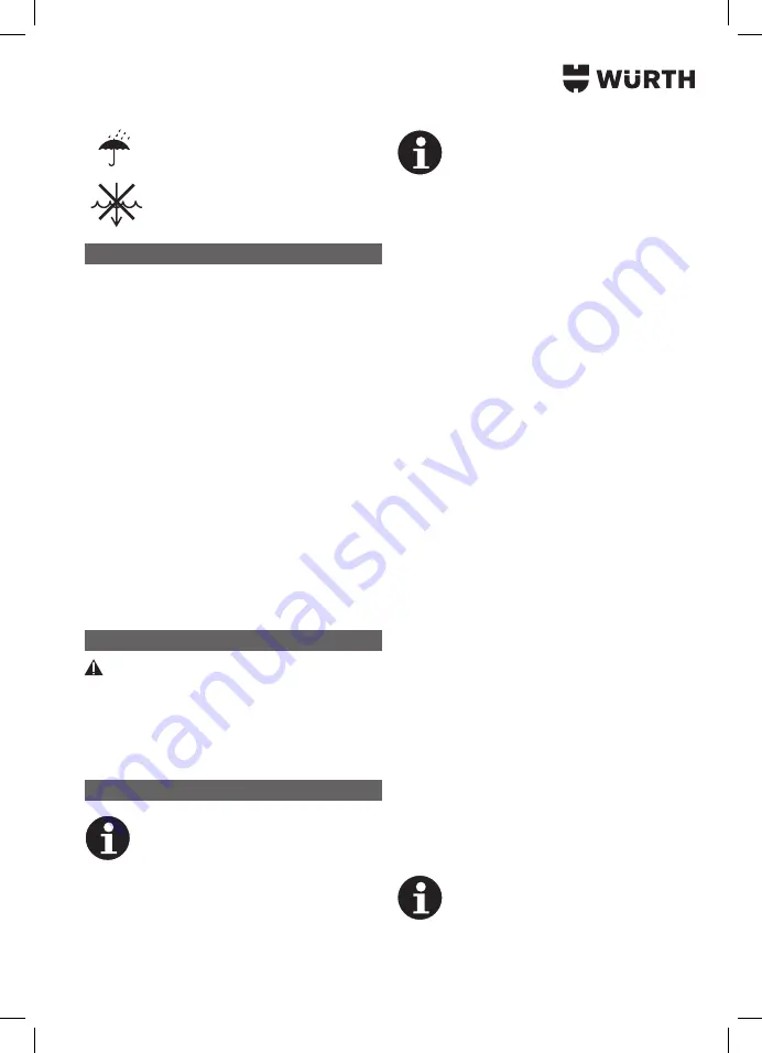 Würth 5701 400 00X Translation Of The Original Operating Instructions Download Page 105