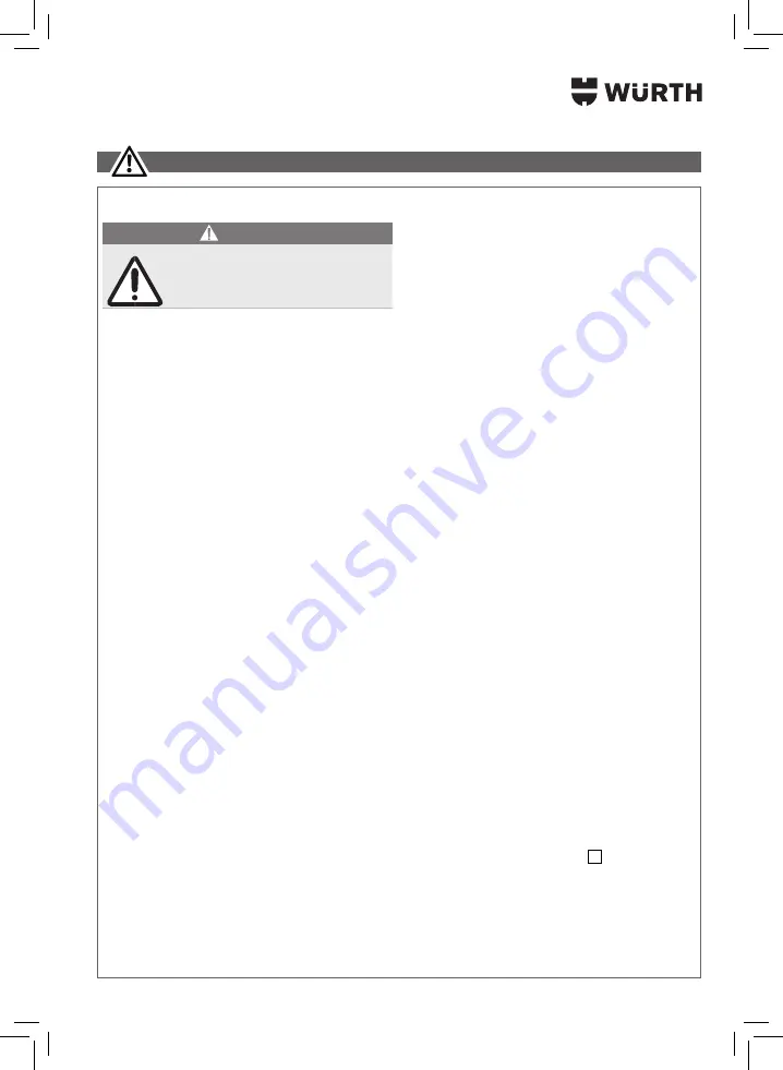 Würth 5952 000 200 Translation Of The Original Operating Instructions Download Page 17