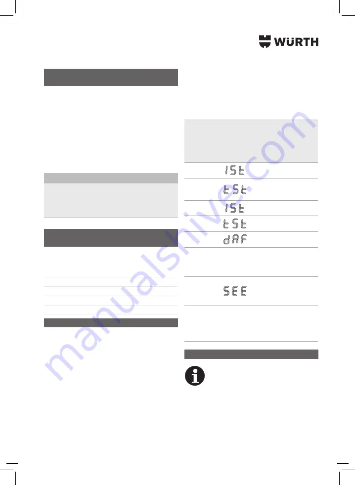 Würth 5952 000 200 Translation Of The Original Operating Instructions Download Page 67