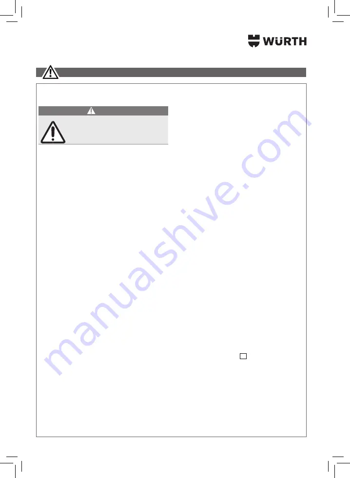 Würth 5952 000 200 Translation Of The Original Operating Instructions Download Page 94